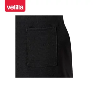 Delantal de sumiller con peto Velilla 404213 Negro, detalle de bolsillo de pecho