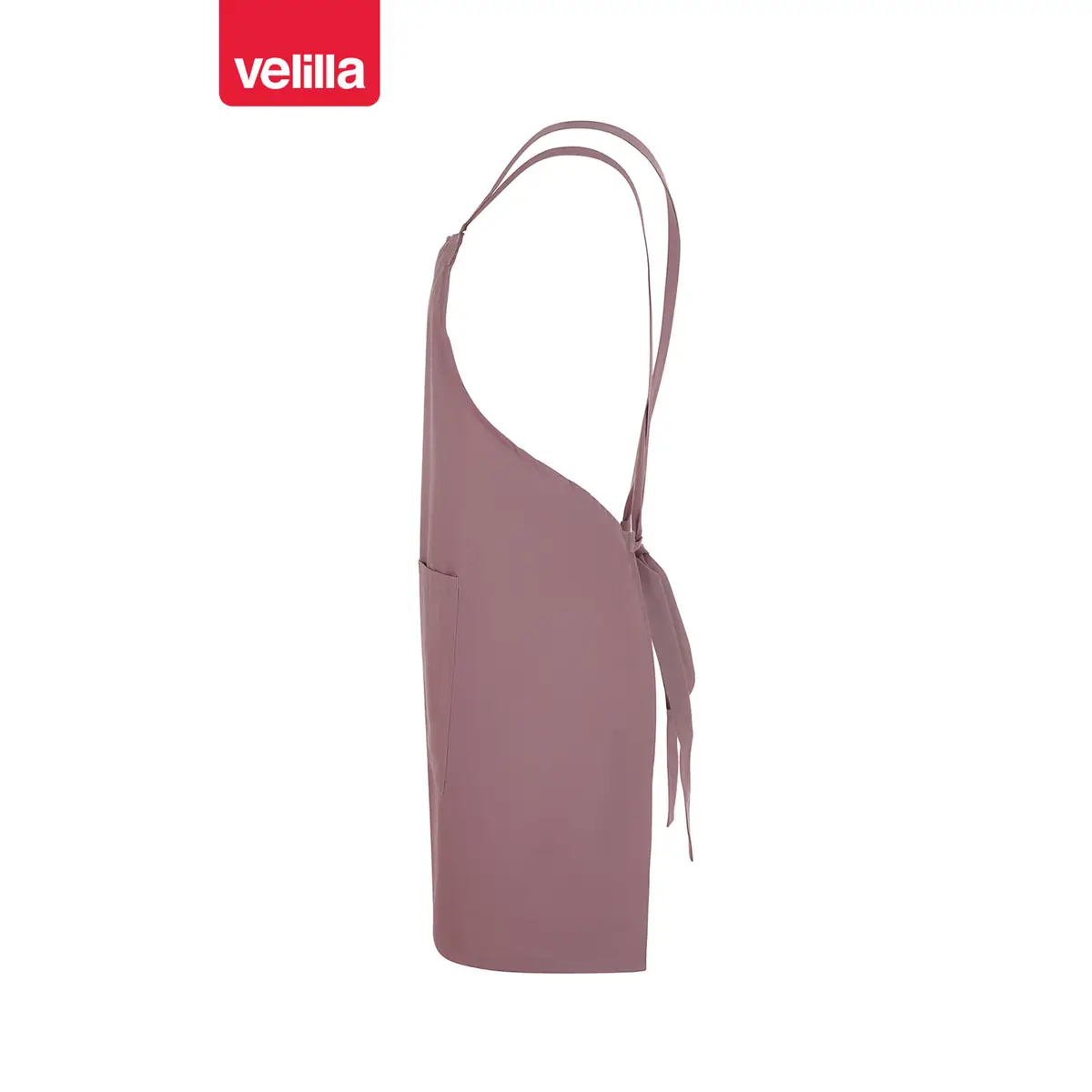Delantal con peto Velilla NOUGAT 404214 14 Delantal con peto Velilla NOUGAT 404214 Grosella, vista lateral