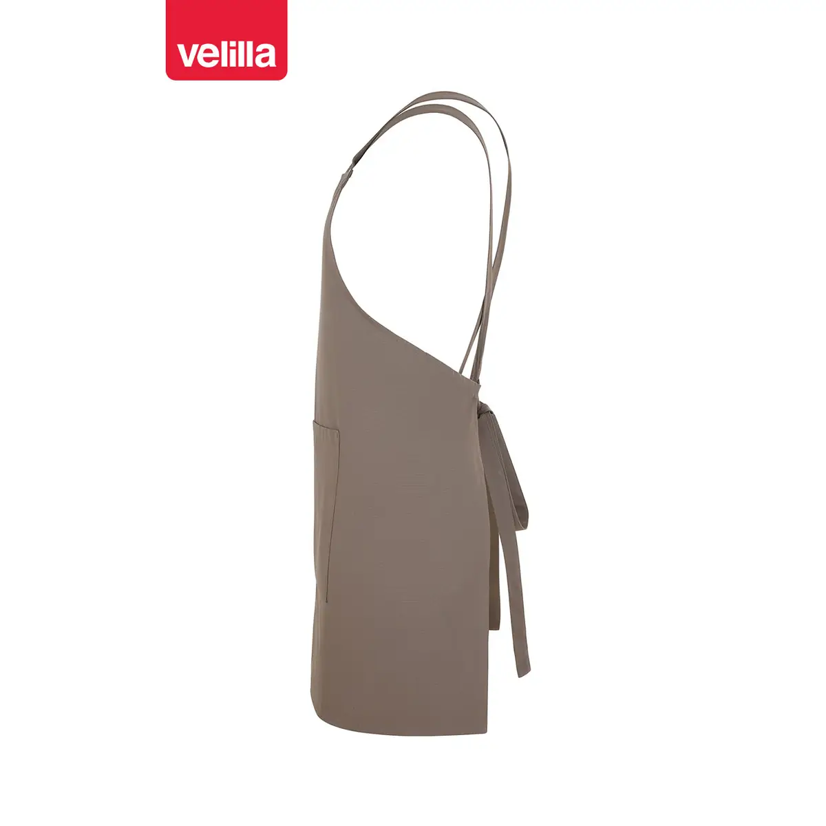 Delantal con peto Velilla NOUGAT 404214 10 Delantal con peto Velilla NOUGAT 404214 Avellana, vista lateral