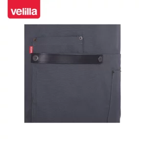 Delantal con peto Velilla MEZCAL 404215 Pizarra, detalle de bolsillo y tira para paño