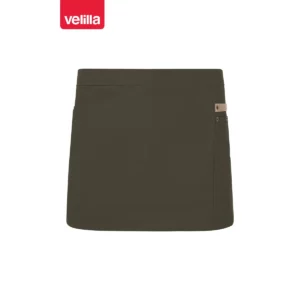 Delantal corto canvas bicolor Velilla 404221B Verde oliva/Beige arena, vista frontal