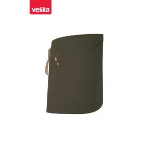 Delantal corto canvas bicolor Velilla 404221B Verde oliva/Beige arena, vista lateral opuesto