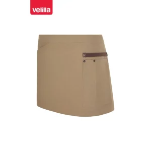 Delantal corto canvas bicolor Velilla 404221B Beige arena/Marrón, vista perspectiva frontal