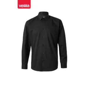 Camisa stretch de hombre Velilla 405003 Negro, vista frontal