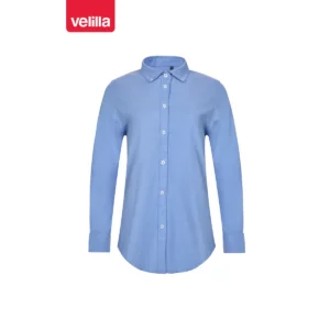 Camisa oxford stretch mujer Velilla 405005S Celeste, vista frontal