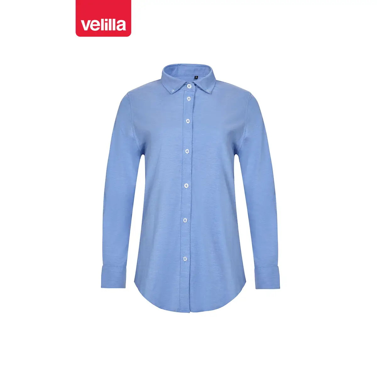 Camisa oxford stretch mujer Velilla 405005S 8 Camisa oxford stretch mujer Velilla 405005S Celeste, vista frontal