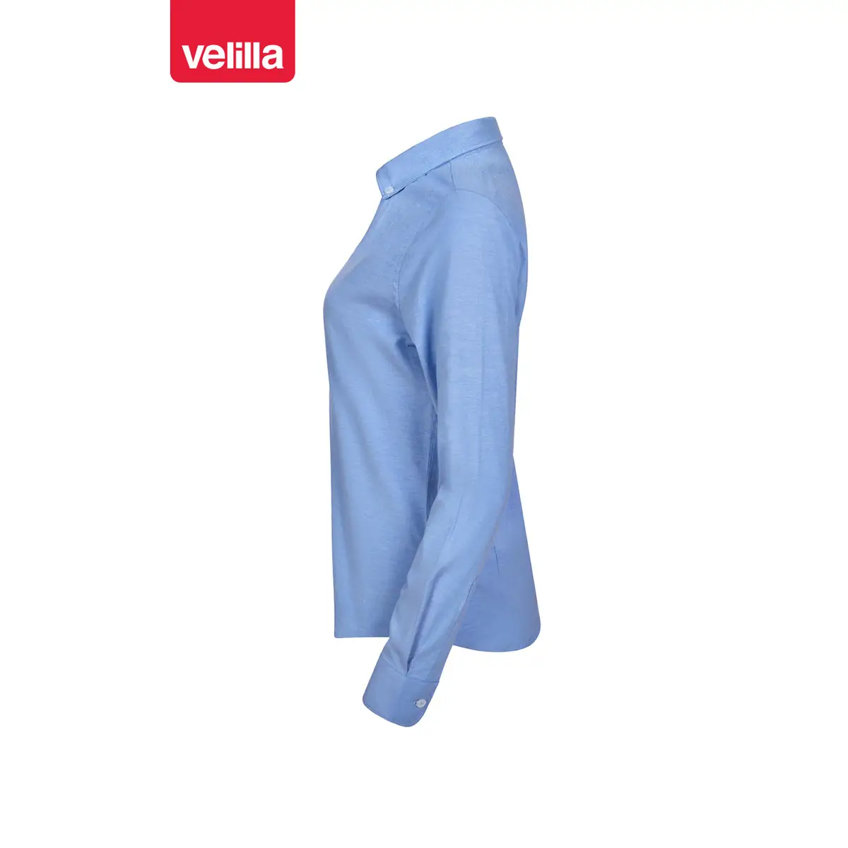 Camisa oxford stretch mujer Velilla 405005S 9 Camisa oxford stretch mujer Velilla 405005S Celeste, vista lateral