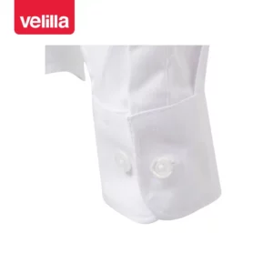 Camisa oxford stretch mujer Velilla 405005S Blanco, detalle de puño