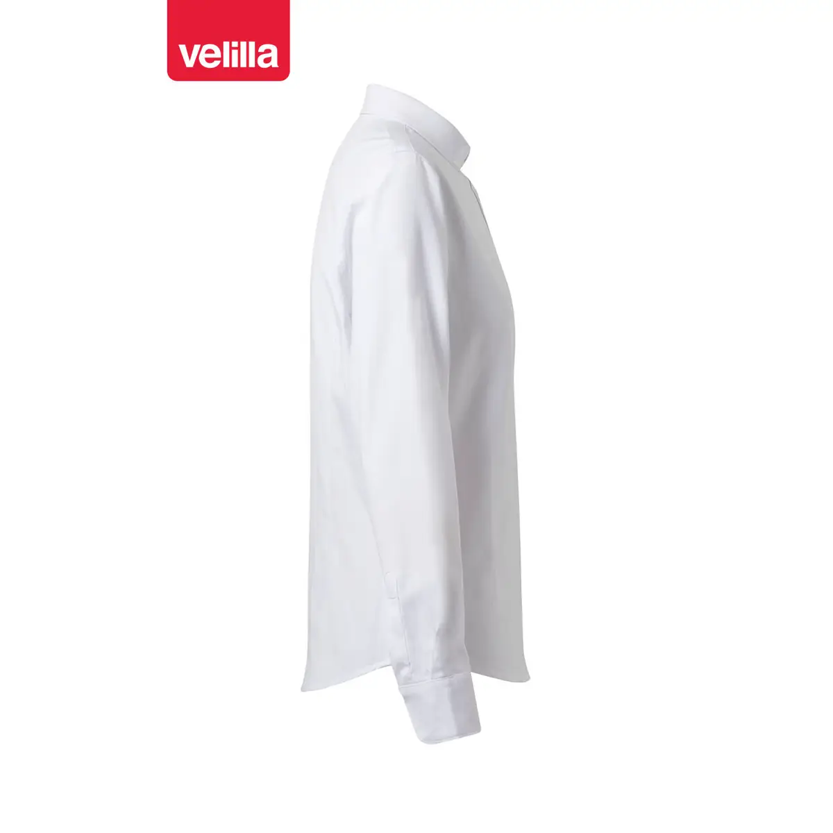 Camisa oxford stretch mujer Velilla 405005S 3 Camisa oxford stretch mujer Velilla 405005S Blanco, vista lateral opuesto