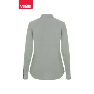 Camisa oxford stretch mujer Velilla 405005S Verde oliva claro, vista trasera