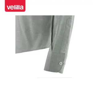 Camisa oxford stretch mujer Velilla 405005S Verde oliva claro, detalle de puño