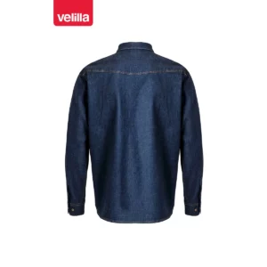 Camisa dénim stretch hombre Velilla 405006S Dénim azul, vista trasera