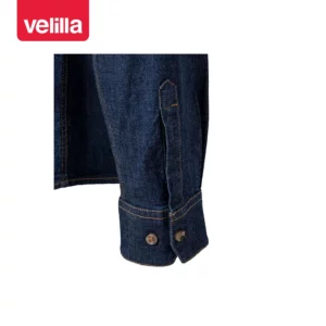 Camisa dénim stretch hombre Velilla 405006S Dénim azul, detalle de puño