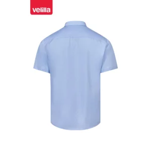 Camisa manga corta hombre Velilla 405008 Celeste, vista trasera