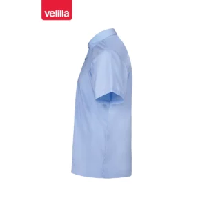 Camisa manga corta hombre Velilla 405008 Celeste, vista lateral
