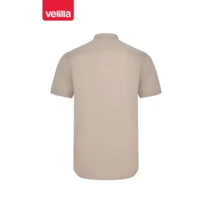Camisa manga corta hombre Velilla 405008 Beige claro, vista trasera