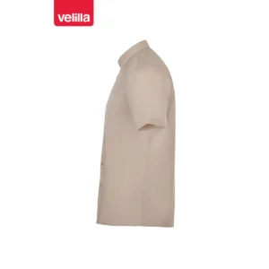 Camisa manga corta hombre Velilla 405008 Beige claro, vista lateral