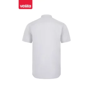 Camisa manga corta hombre Velilla 405008 Gris hielo, vista trasera