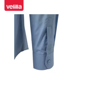 Camisa manga larga hombre Velilla 405009 Celeste, detalle de puño