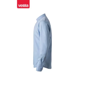 Camisa manga larga hombre Velilla 405009 Celeste, vista lateral