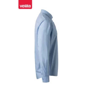 Camisa manga larga hombre Velilla 405009 Celeste, vista lateral opuesto