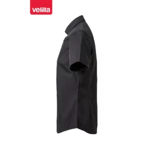 Camisa manga corta mujer Velilla 405010 Negro, vista lateral