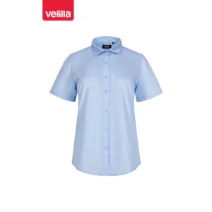 Camisa manga corta mujer Velilla 405010 Celeste, vista frontal