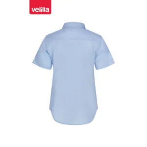 Camisa manga corta mujer Velilla 405010 Celeste, vista trasera