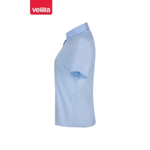 Camisa manga corta mujer Velilla 405010 Celeste, vista lateral