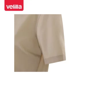 Camisa manga corta mujer Velilla 405010 Beige claro, detalle de manga corta