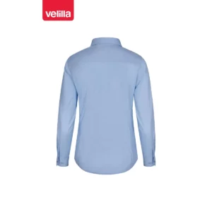 Camisa manga larga mujer Velilla 405011 Celeste, vista trasera