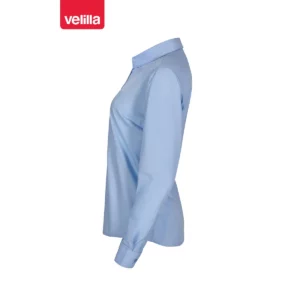 Camisa manga larga mujer Velilla 405011 Celeste, vista lateral
