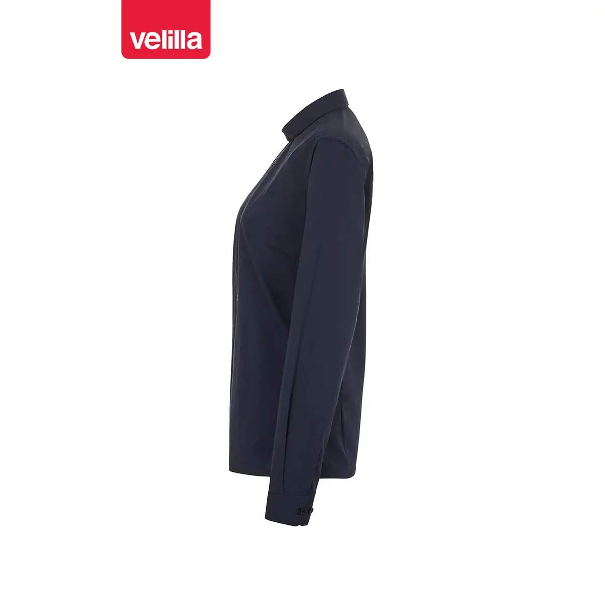 Camisa manga larga mujer Velilla 405011 12 Camisa manga larga mujer Velilla 405011 Azul navy, vista lateral