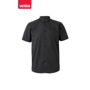Camisa cuello tirilla hombre Velilla 405012S Negro, vista frontal