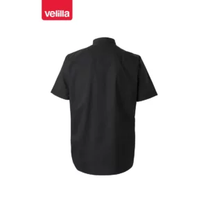 Camisa cuello tirilla hombre Velilla 405012S Negro, vista trasera