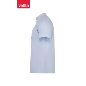 Camisa cuello tirilla hombre Velilla 405012S Celeste, vista lateral