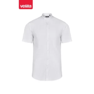 Camisa cuello tirilla hombre Velilla 405012S Blanco, vista frontal