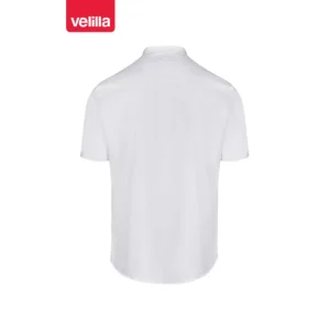 Camisa cuello tirilla hombre Velilla 405012S Blanco, vista trasera