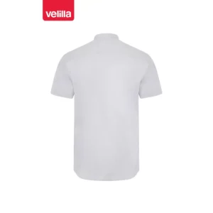 Camisa cuello tirilla hombre Velilla 405012S Gris hielo, vista trasera