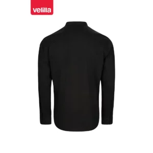 Camisa cuello tirilla hombre Velilla 405013S Negro, vista trasera