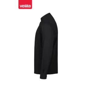 Camisa cuello tirilla hombre Velilla 405013S Negro, vista lateral