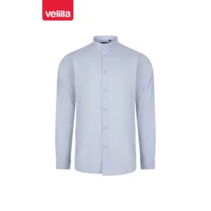 Camisa cuello tirilla hombre Velilla 405013S Celeste, vista frontal