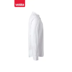 Camisa cuello tirilla hombre Velilla 405013S Blanco, vista lateral opuesto