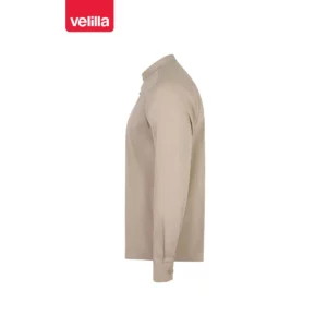 Camisa cuello tirilla hombre Velilla 405013S Beige claro, vista lateral