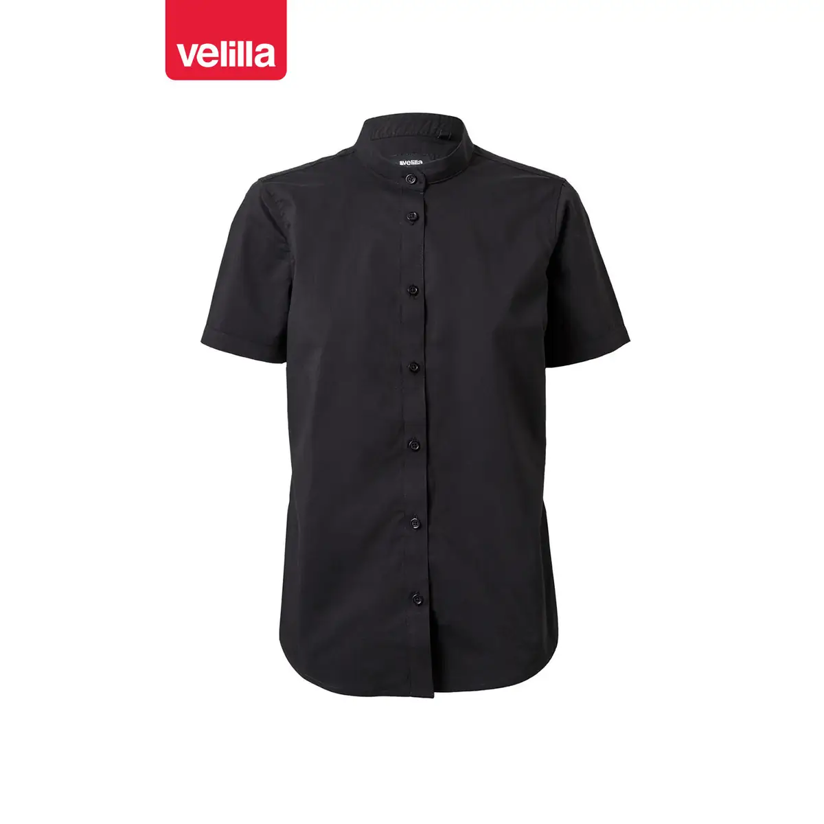 Camisa cuello tirilla mujer Velilla 405014S 7 Camisa cuello tirilla mujer Velilla 405014S Negro, vista frontal