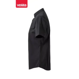 Camisa cuello tirilla mujer Velilla 405014S Negro, vista lateral