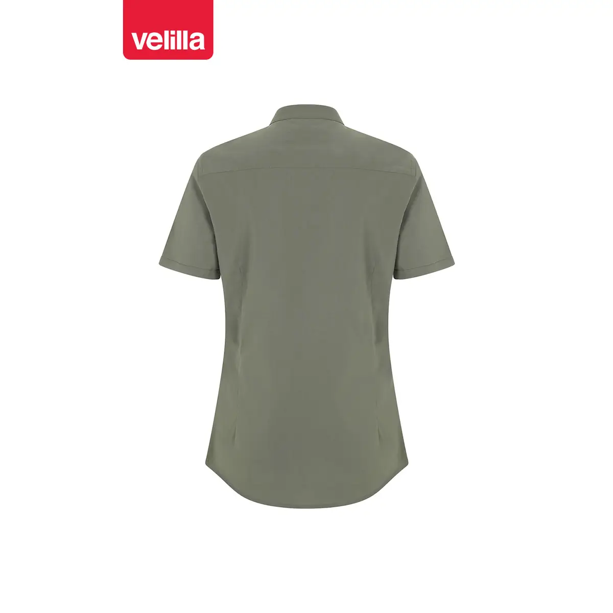 Camisa cuello tirilla mujer Velilla 405014S 19 Camisa cuello tirilla mujer Velilla 405014S Verde oliva claro, vista trasera