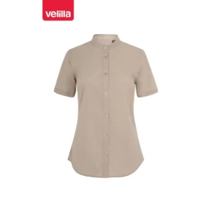 Camisa cuello tirilla mujer Velilla 405014S Beige claro, vista frontal