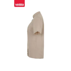 Camisa cuello tirilla mujer Velilla 405014S Beige claro, vista lateral