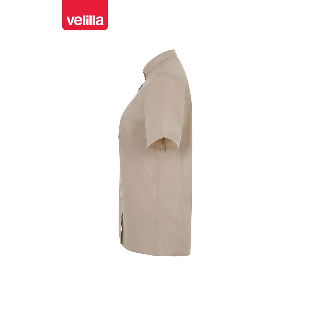 Camisa cuello tirilla mujer Velilla 405014S 21 Camisa cuello tirilla mujer Velilla 405014S Beige claro, vista lateral